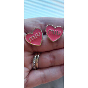 Perfect for Valentine’s Pink & Gold HeaStud Earrings